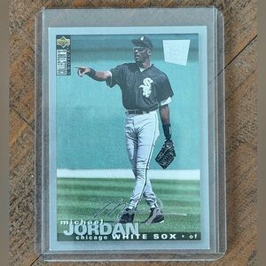 Michael Jordan Baseball Collectors Choice Silver Signature Trading Card